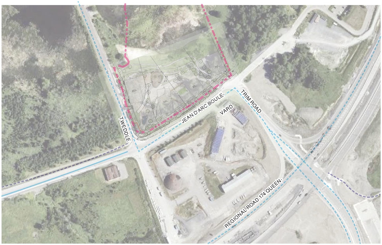 Construction site plan for project from page 34 of the file '2025-10-07 - Design Brief - D02-02-25-0038'