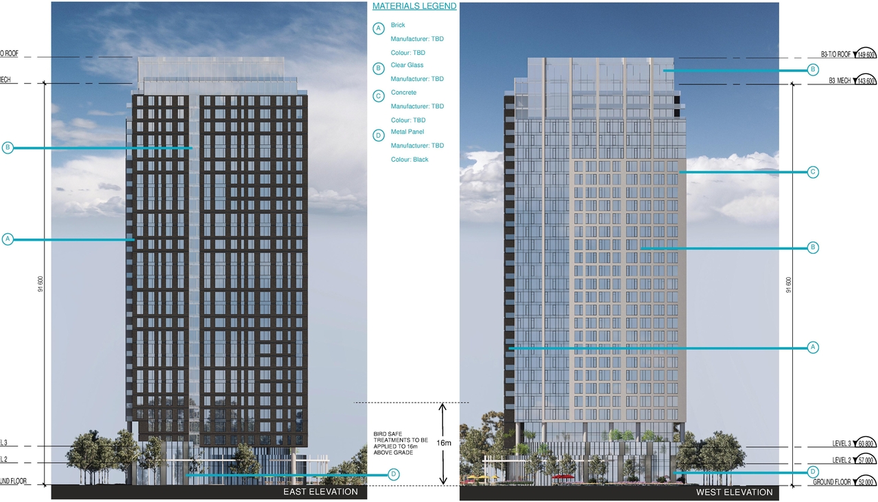 Rendering of building from page 78 of the file '2025-10-07 - Design Brief - D02-02-25-0038'