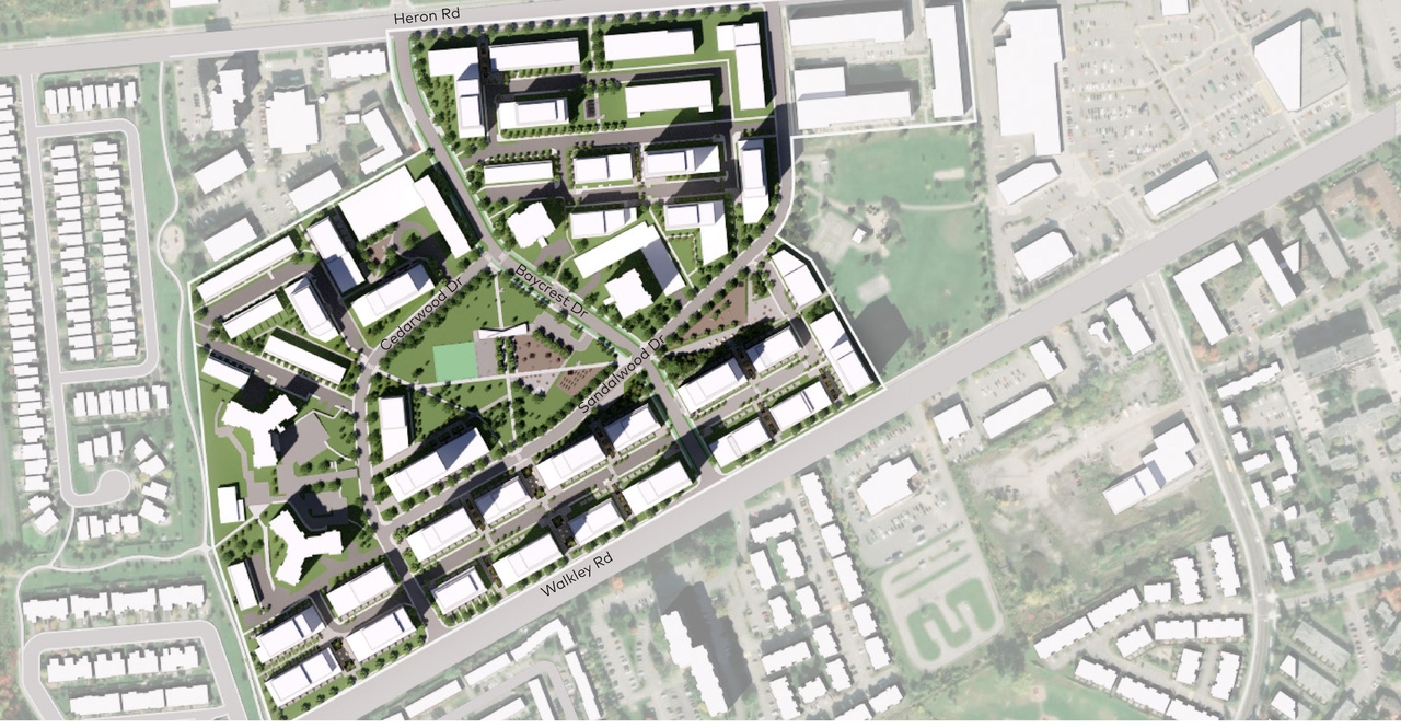 Construction site plan for project from page 22 of the file '2025-08-08 - Urban Design Brief - D02-02-25-0056'