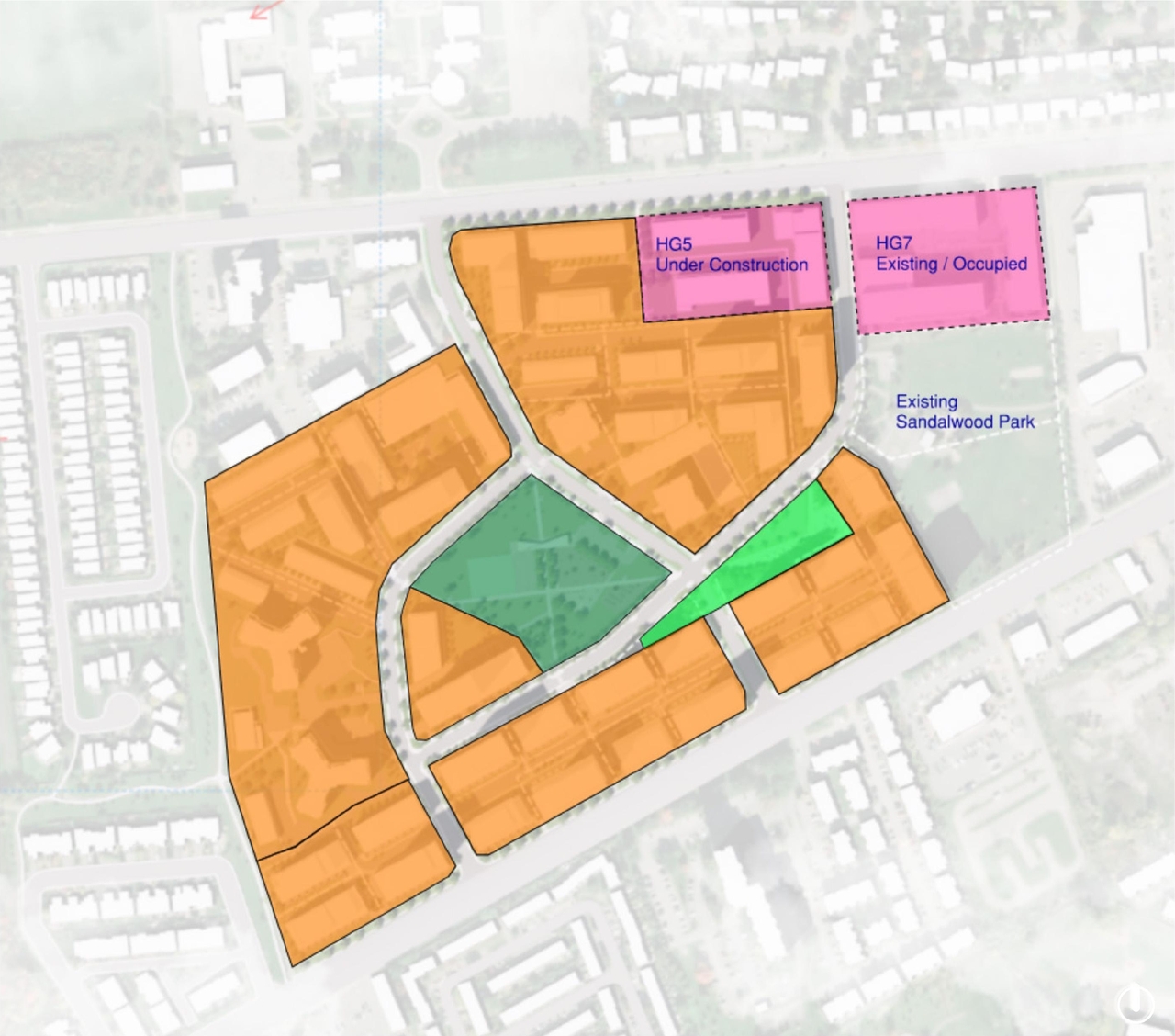 Construction site plan for project from page 28 of the file '2025-08-08 - Urban Design Brief - D02-02-25-0056'