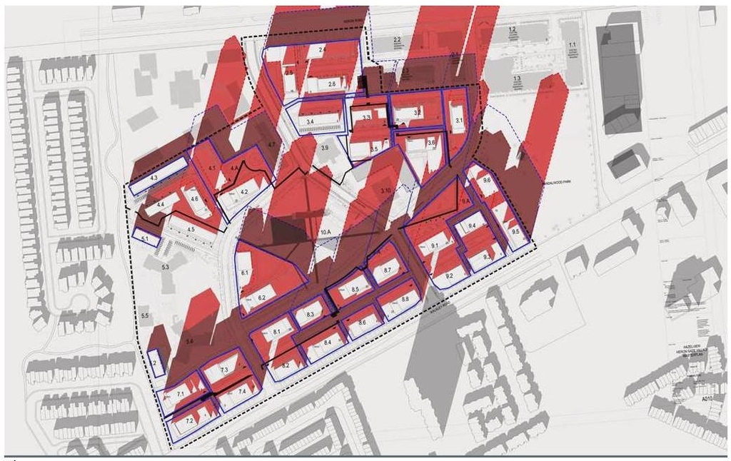 Construction site plan for project from page 75 of the file '2025-08-08 - Urban Design Brief - D02-02-25-0056'