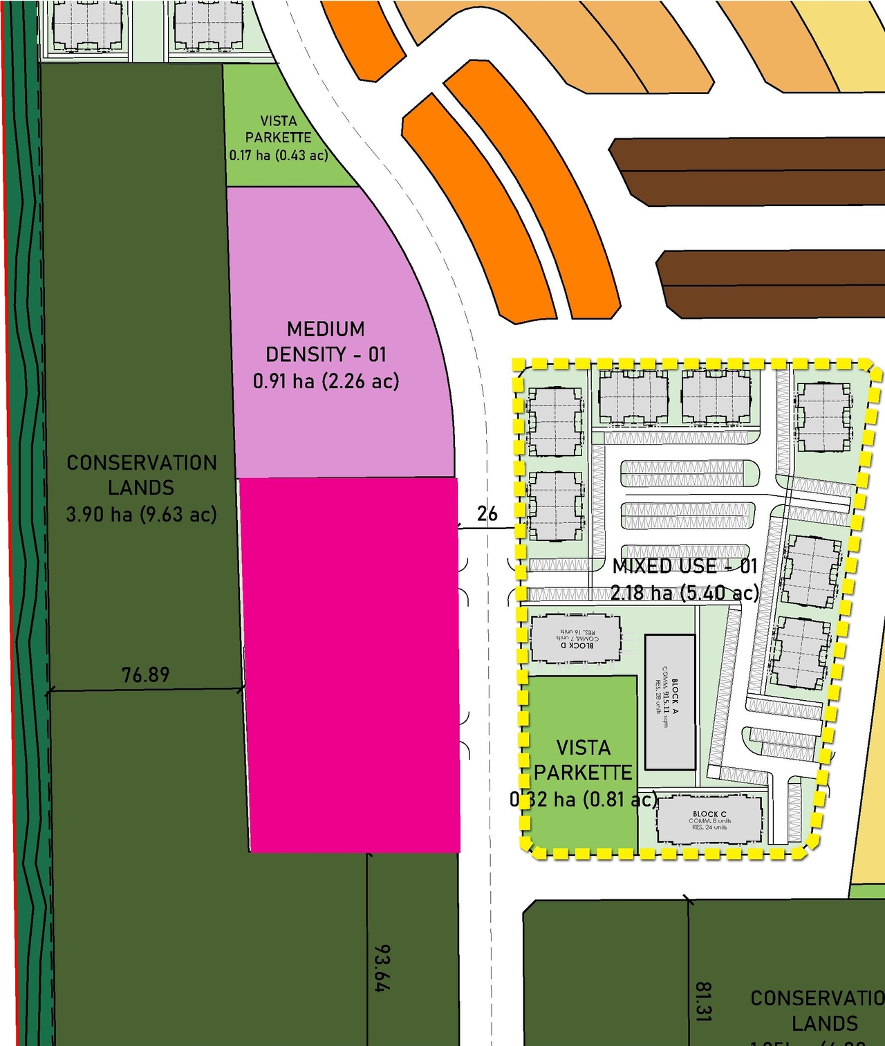 Construction site plan for project from page 23 of the file '2025-08-22 - Urban Design Brief - D02-02-25-0061'