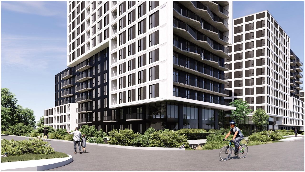 Rendering of building from page 45 of the file '2025-09-02 - Urban Design Review Panel Report - D02-02-25-0063'