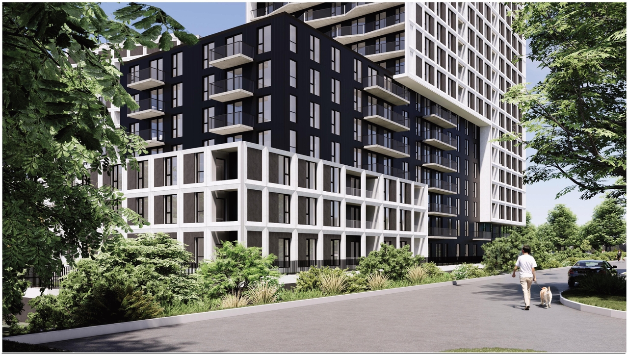 Rendering of building from page 46 of the file '2025-09-02 - Urban Design Review Panel Report - D02-02-25-0063'