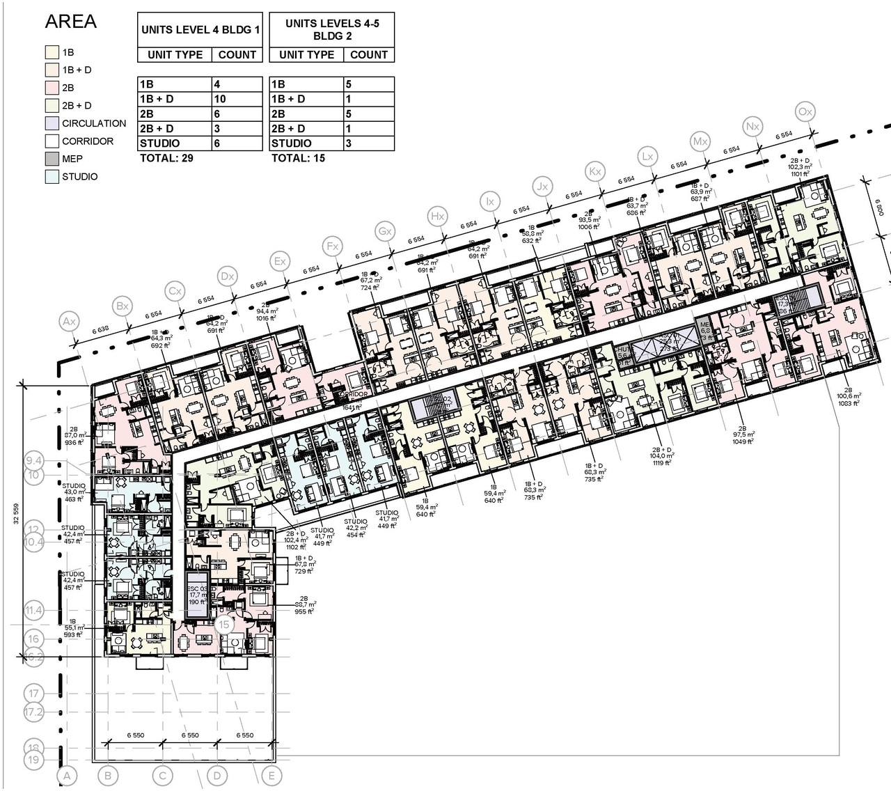 Floor plan for project from page 64 of the file '2025-09-02 - Urban Design Review Panel Report - D02-02-25-0063'