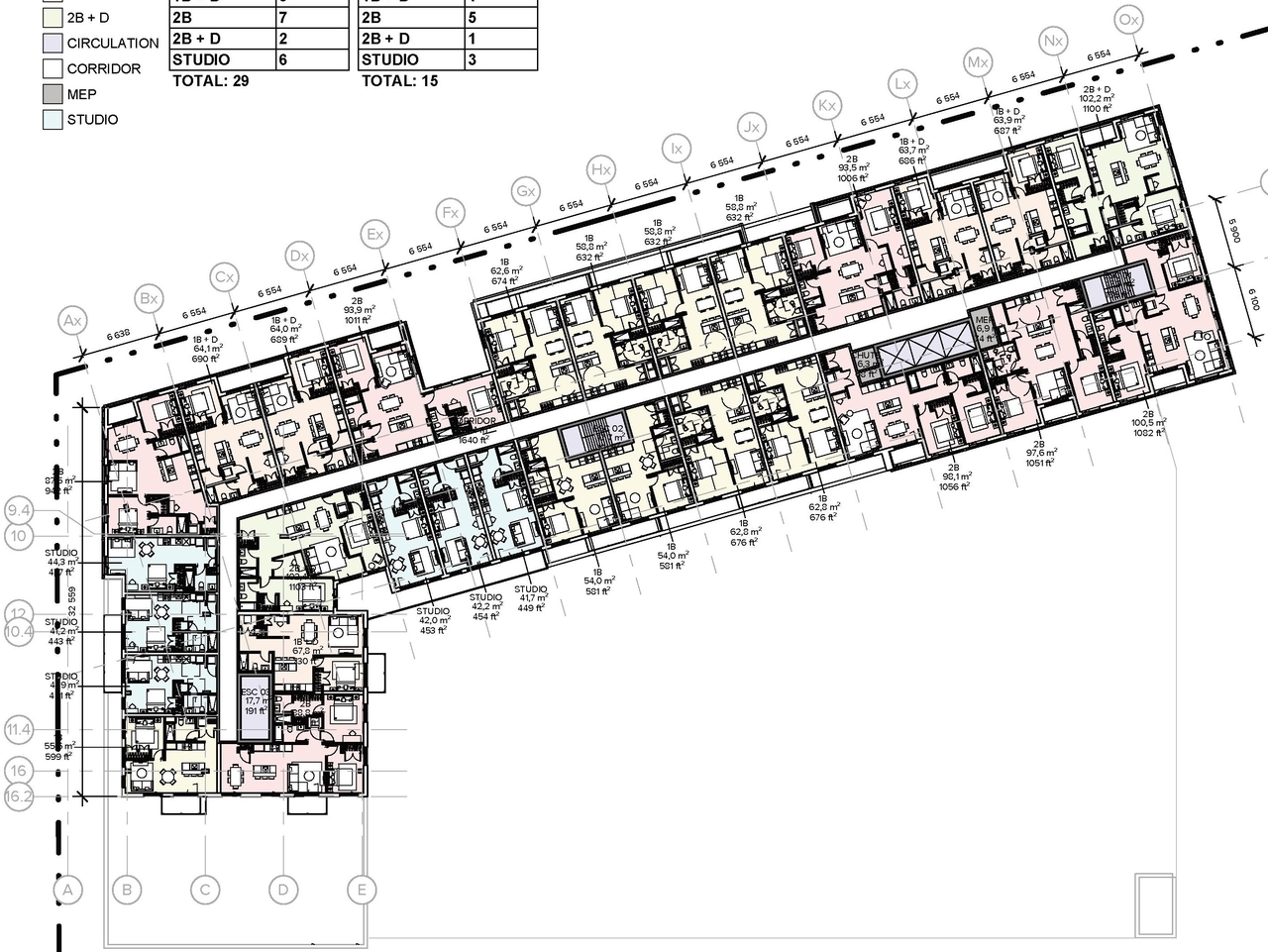Floor plan for project from page 66 of the file '2025-09-02 - Urban Design Review Panel Report - D02-02-25-0063'