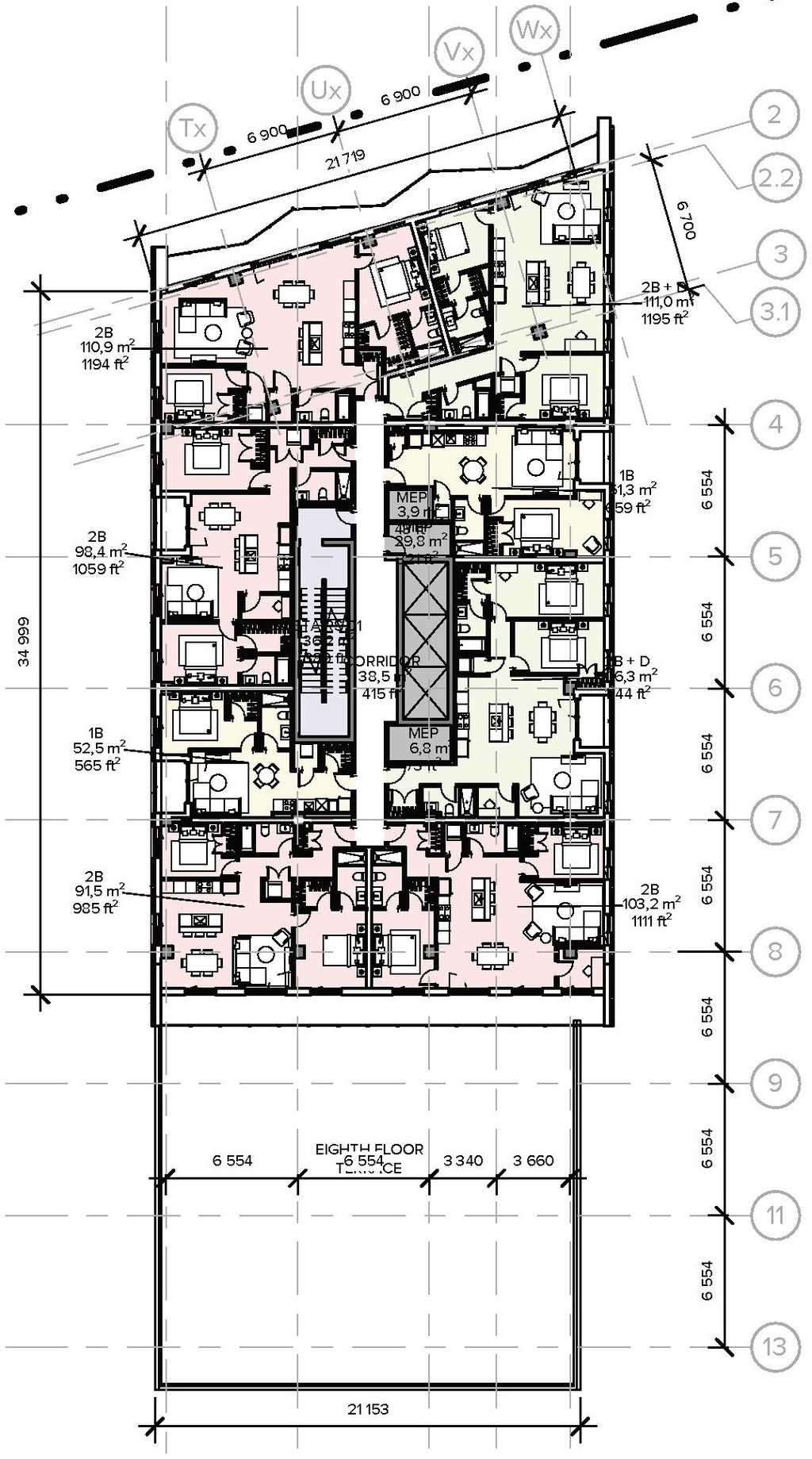 Floor plan for project from page 67 of the file '2025-09-02 - Urban Design Review Panel Report - D02-02-25-0063'