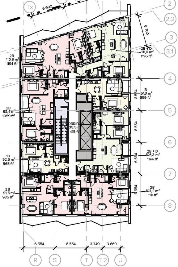 Floor plan for project from page 69 of the file '2025-09-02 - Urban Design Review Panel Report - D02-02-25-0063'