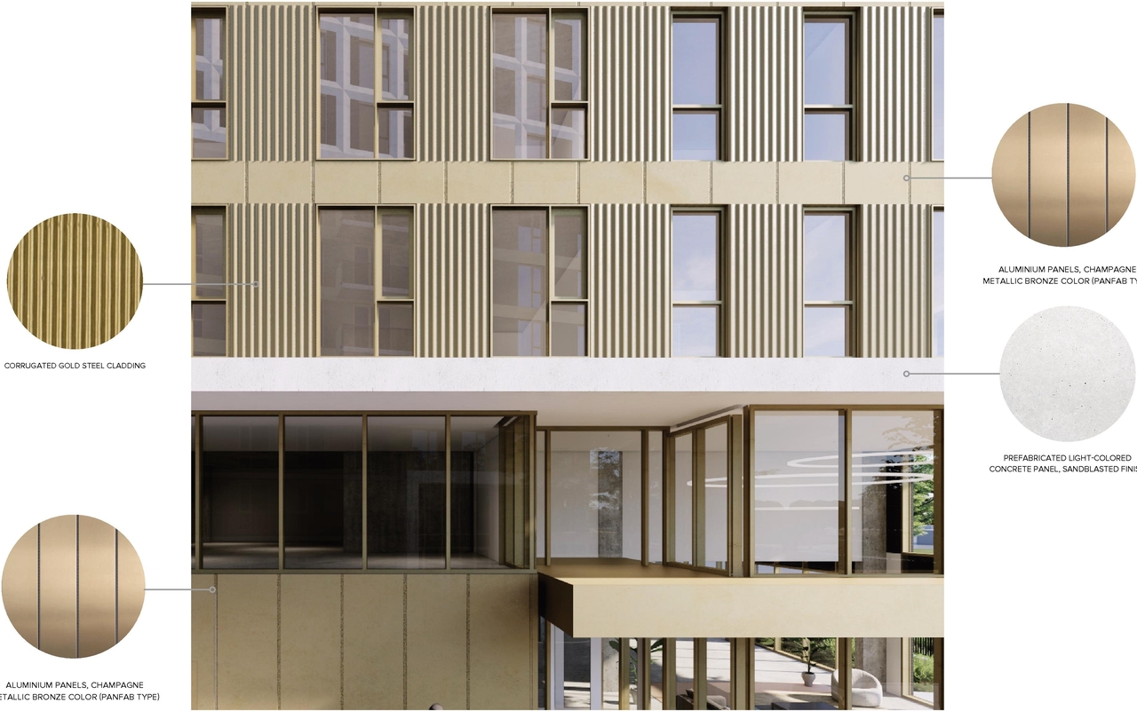 Rendering of building from page 51 of the file '2025-09-02 - Design Brief - D02-02-25-0063'