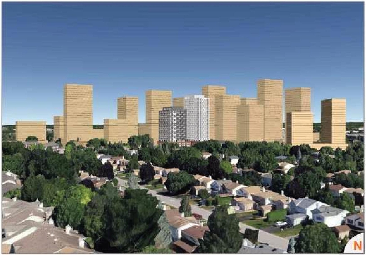 Rendering of building from page 9 of the file '2025-11-17 - Urban Design Brief - D02-02-25-0070'