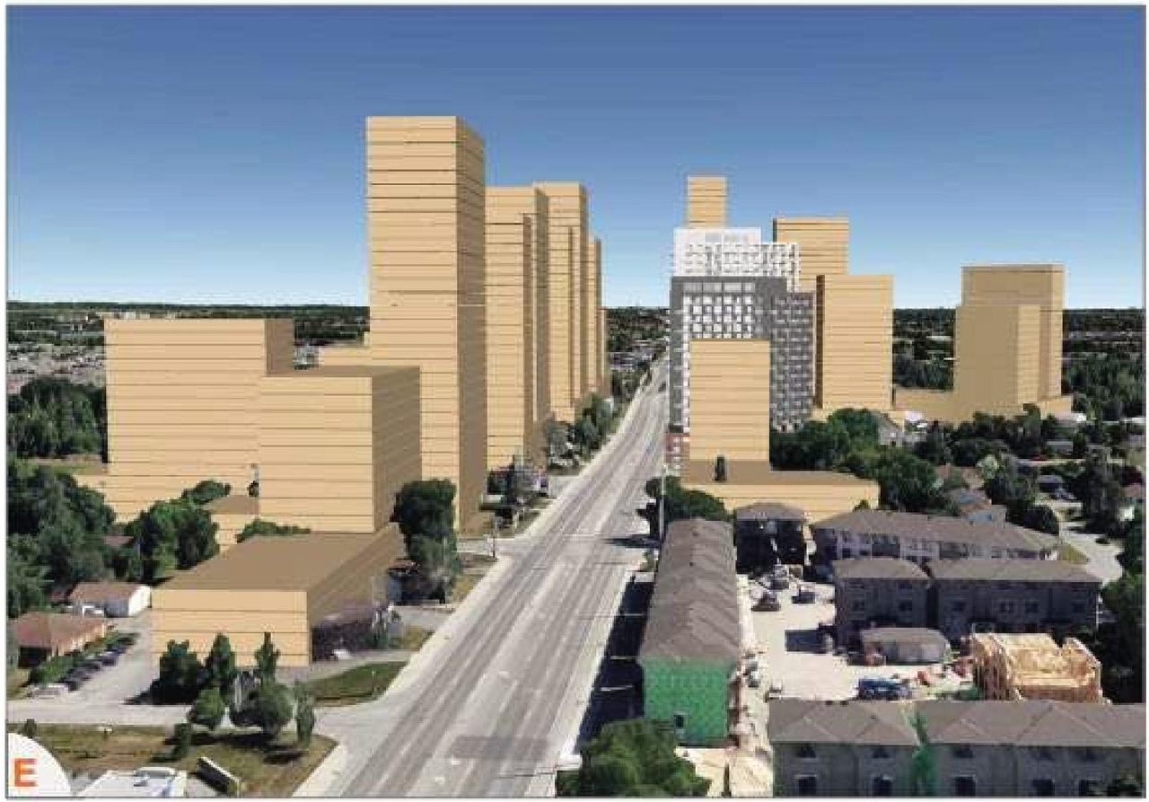 Rendering of building from page 9 of the file '2025-11-17 - Urban Design Brief - D02-02-25-0070'