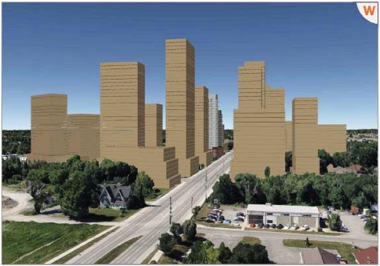 Rendering of building from page 9 of the file '2025-11-17 - Urban Design Brief - D02-02-25-0070'