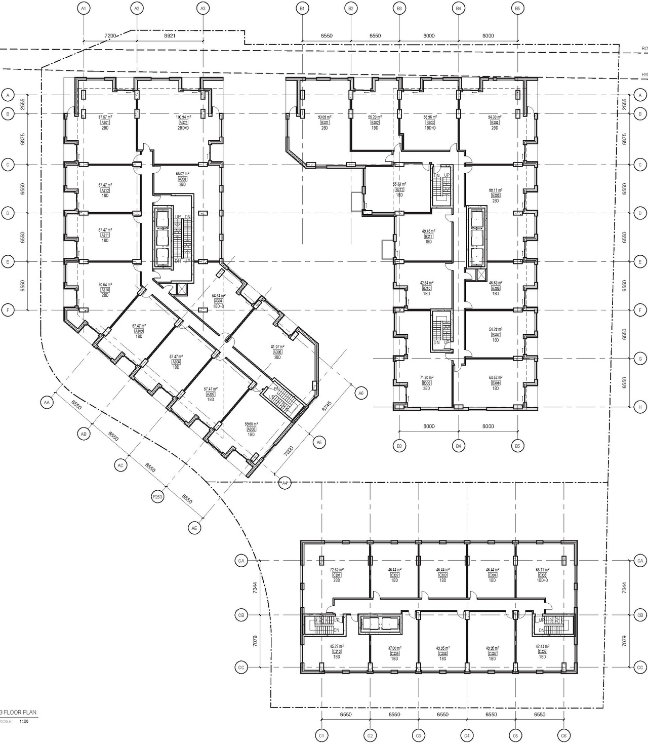 Floor plan for project from page 24 of the file '2025-11-17 - Urban Design Brief - D02-02-25-0070'