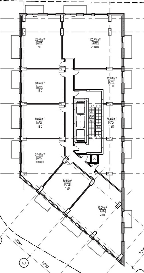 Floor plan for project from page 27 of the file '2025-11-17 - Urban Design Brief - D02-02-25-0070'