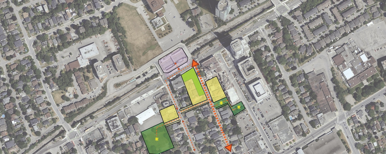 Construction site plan for project from page 22 of the file '2025-12-15 - Urban Design Brief - D01-01-25-0025 & D02-02-25-0097'