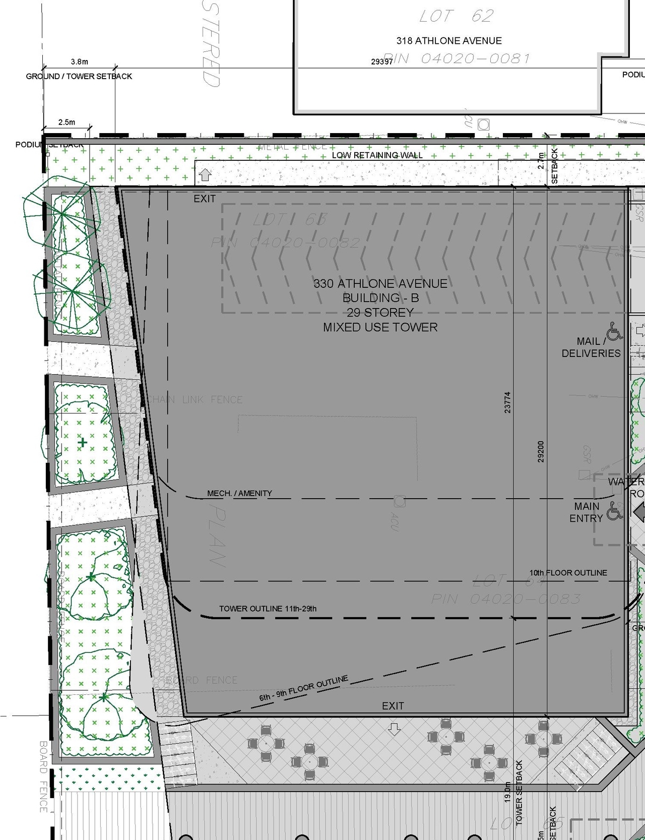 Construction site plan for project from page 54 of the file '2025-12-15 - Urban Design Brief - D01-01-25-0025 & D02-02-25-0097'