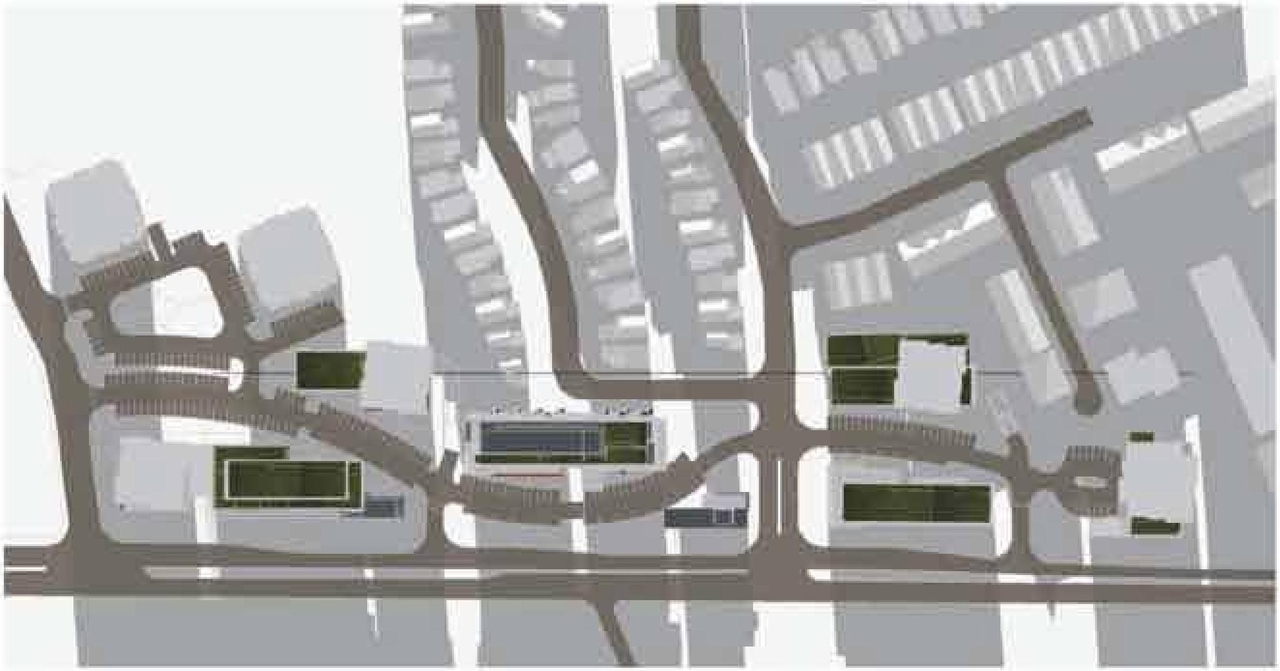 Construction site plan for project from page 43 of the file 'Urban Design Panel - Formal Submission'
