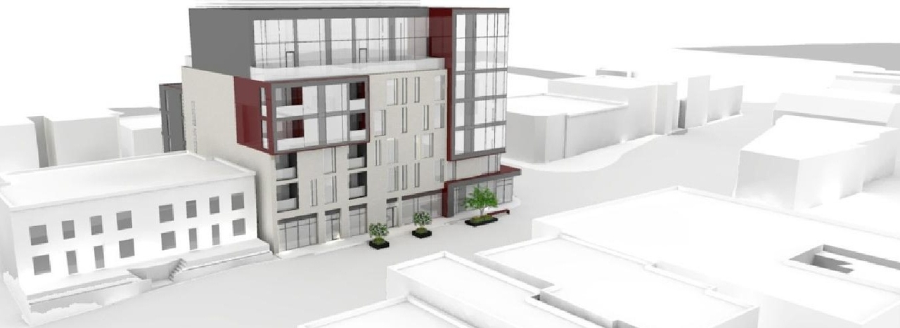 Rendering of building from page 3 of the file 'Urban Design Brief D07-12-11-0166'