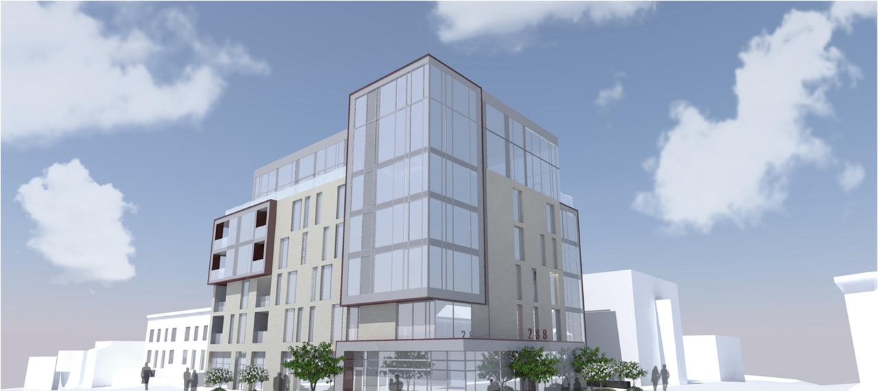Rendering of building from page 9 of the file 'Urban Design Brief D07-12-11-0166'
