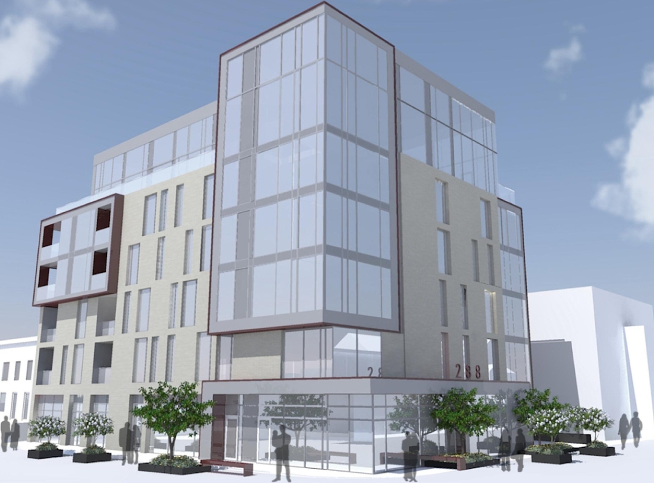 Rendering of building from page 9 of the file 'Urban Design Brief D07-12-11-0166'