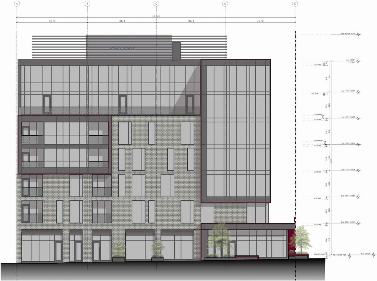 Rendering of building from page 12 of the file 'Urban Design Brief D07-12-11-0166'