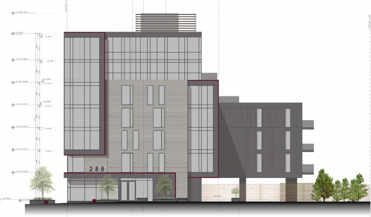 Rendering of building from page 13 of the file 'Urban Design Brief D07-12-11-0166'