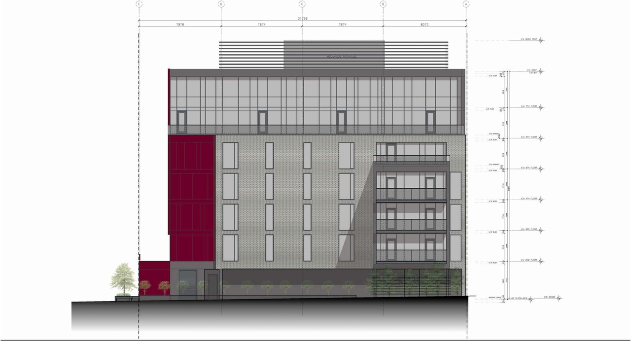 Rendering of building from page 14 of the file 'Urban Design Brief D07-12-11-0166'