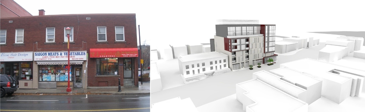 Rendering of building from page 3 of the file 'Urban Design Brief D07-12-11-0166'