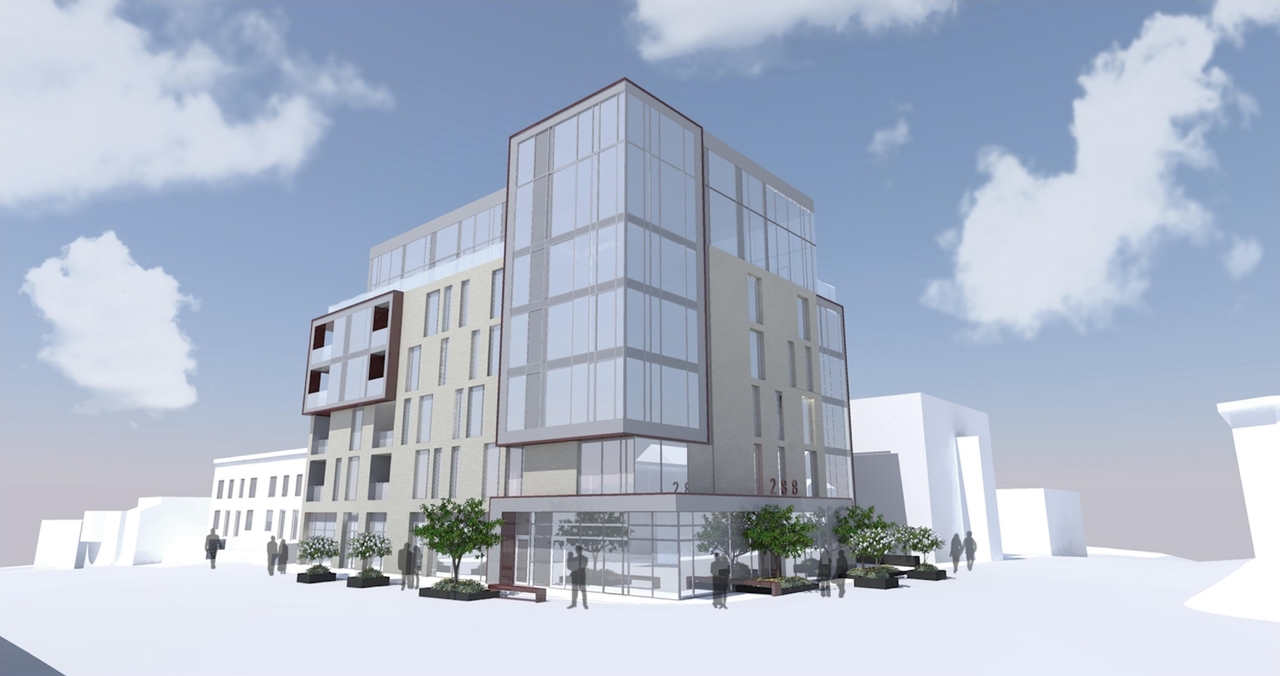 Rendering of building from page 9 of the file 'Urban Design Brief D07-12-11-0166'