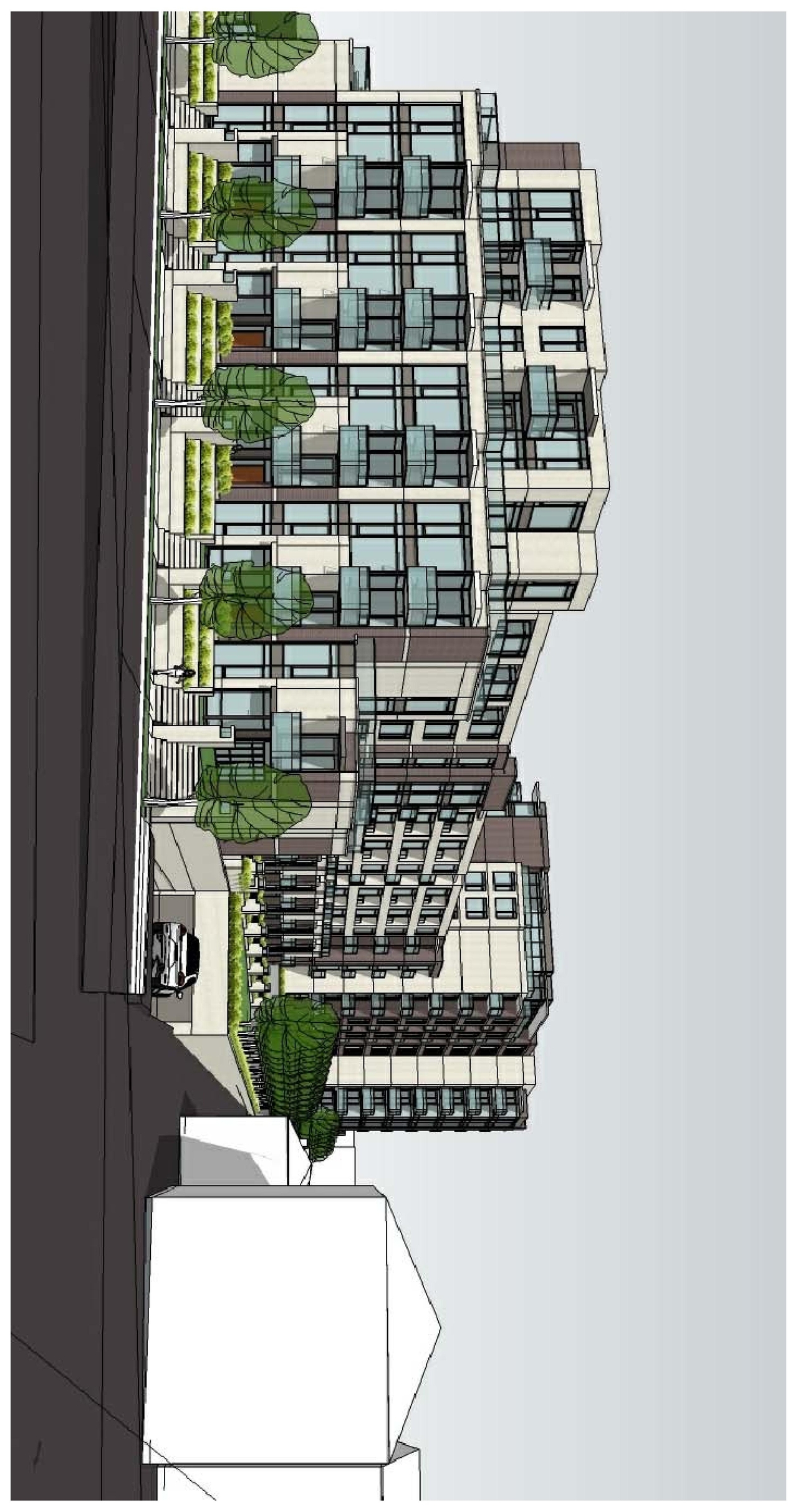 Rendering of building from page 1 of the file 'Building - Street Perspective D07-12-11-0206'