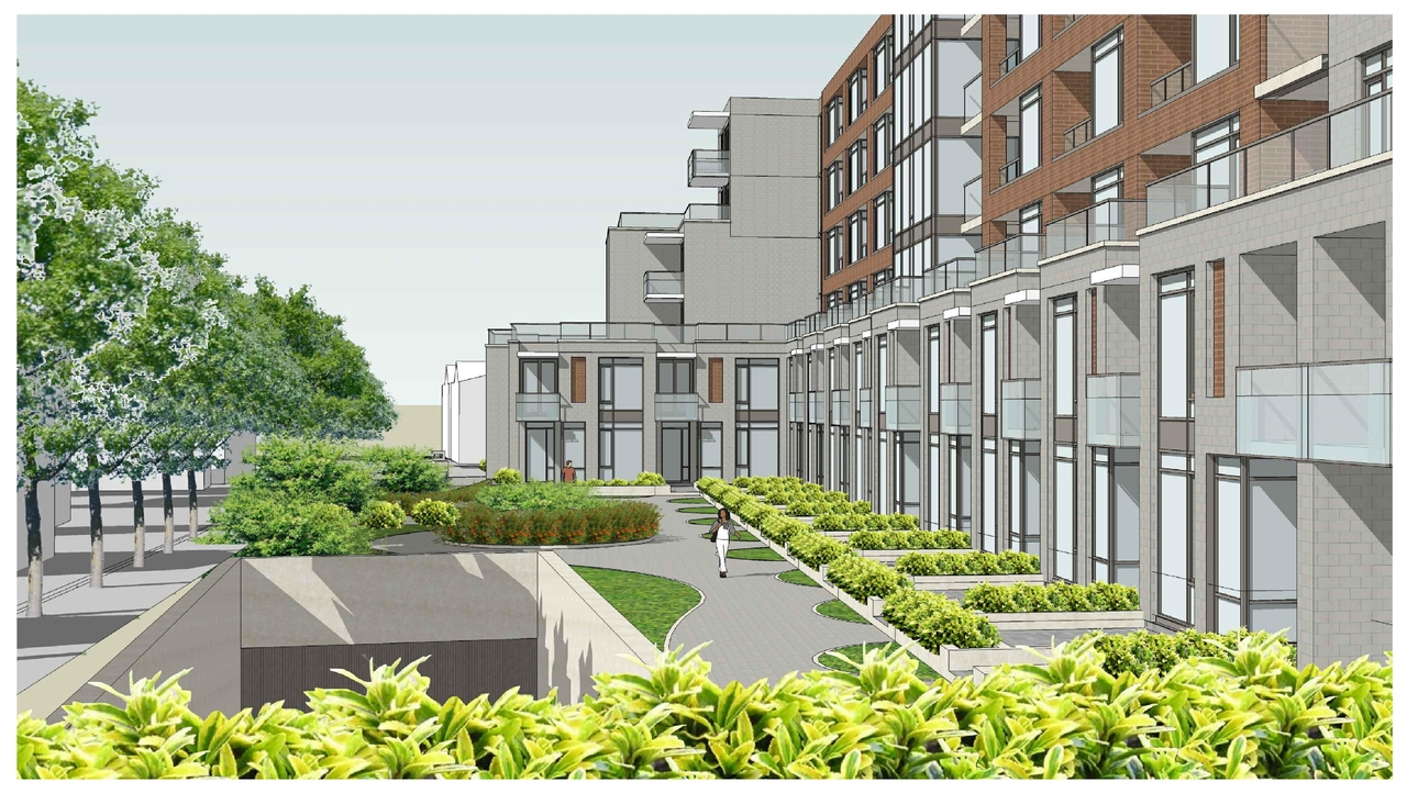 Rendering of building from page 1 of the file 'Revised Streetscape View 4 D07-12-11-0206'