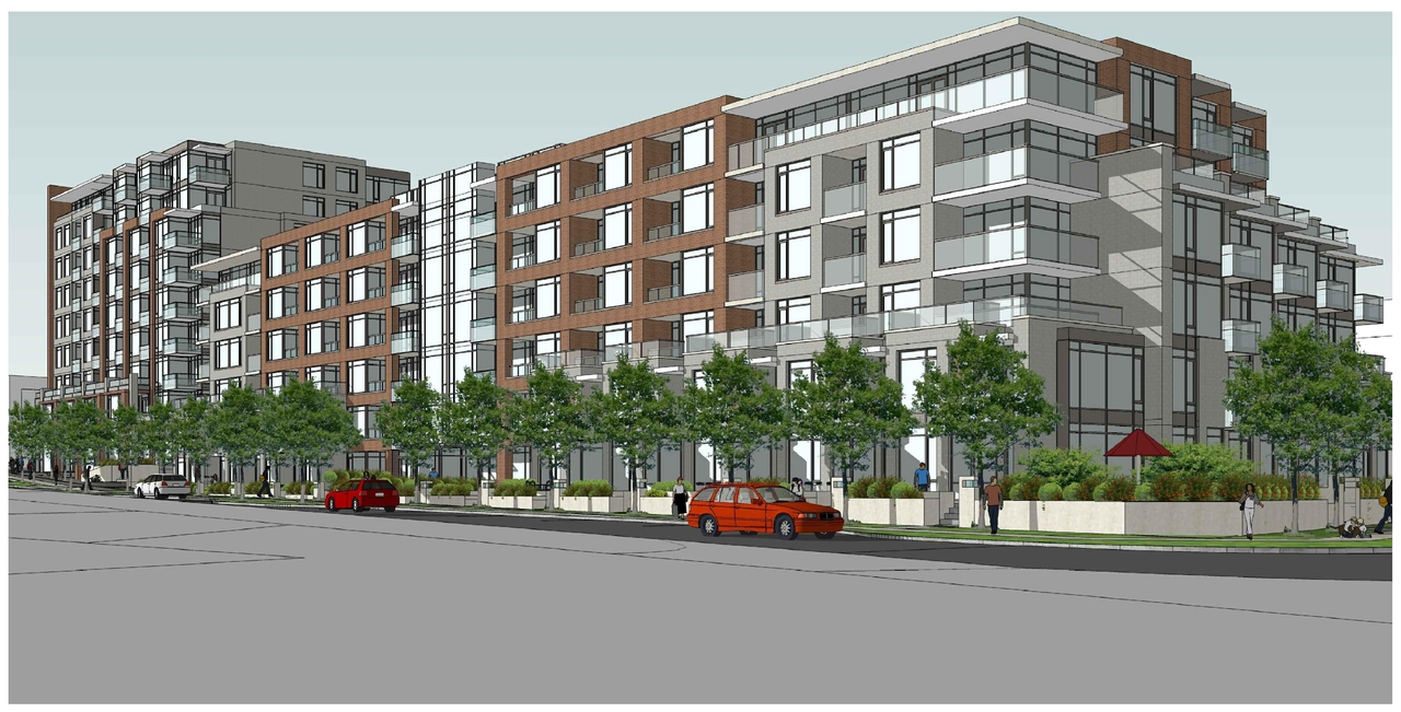 Rendering of building from page 1 of the file 'Revised Streetscape View 1 D07-12-11-0206'
