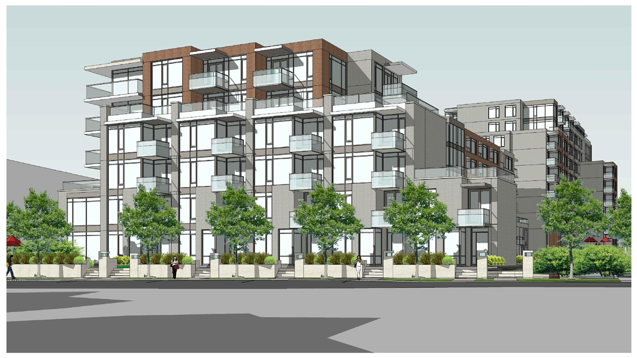Rendering of building from page 1 of the file 'Revised Streetscape View 1 D07-12-11-0206'