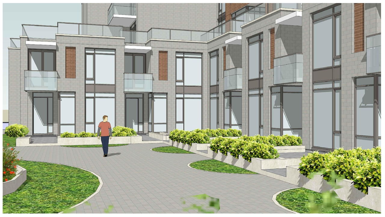 Rendering of building from page 1 of the file 'Revised Streetscape View 2 D07-12-11-0206'