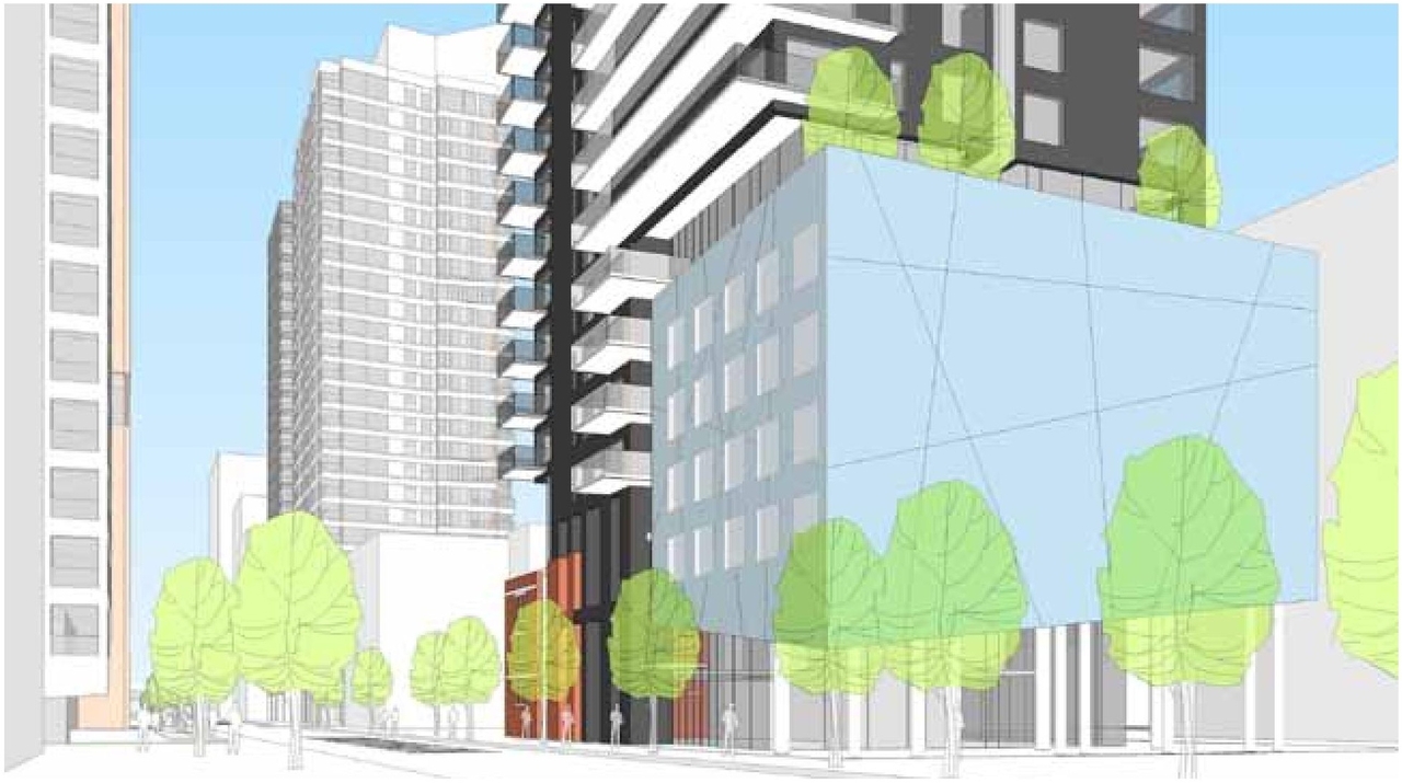 Rendering of building from page 17 of the file 'Urban Design Brief D07-12-11-0227'