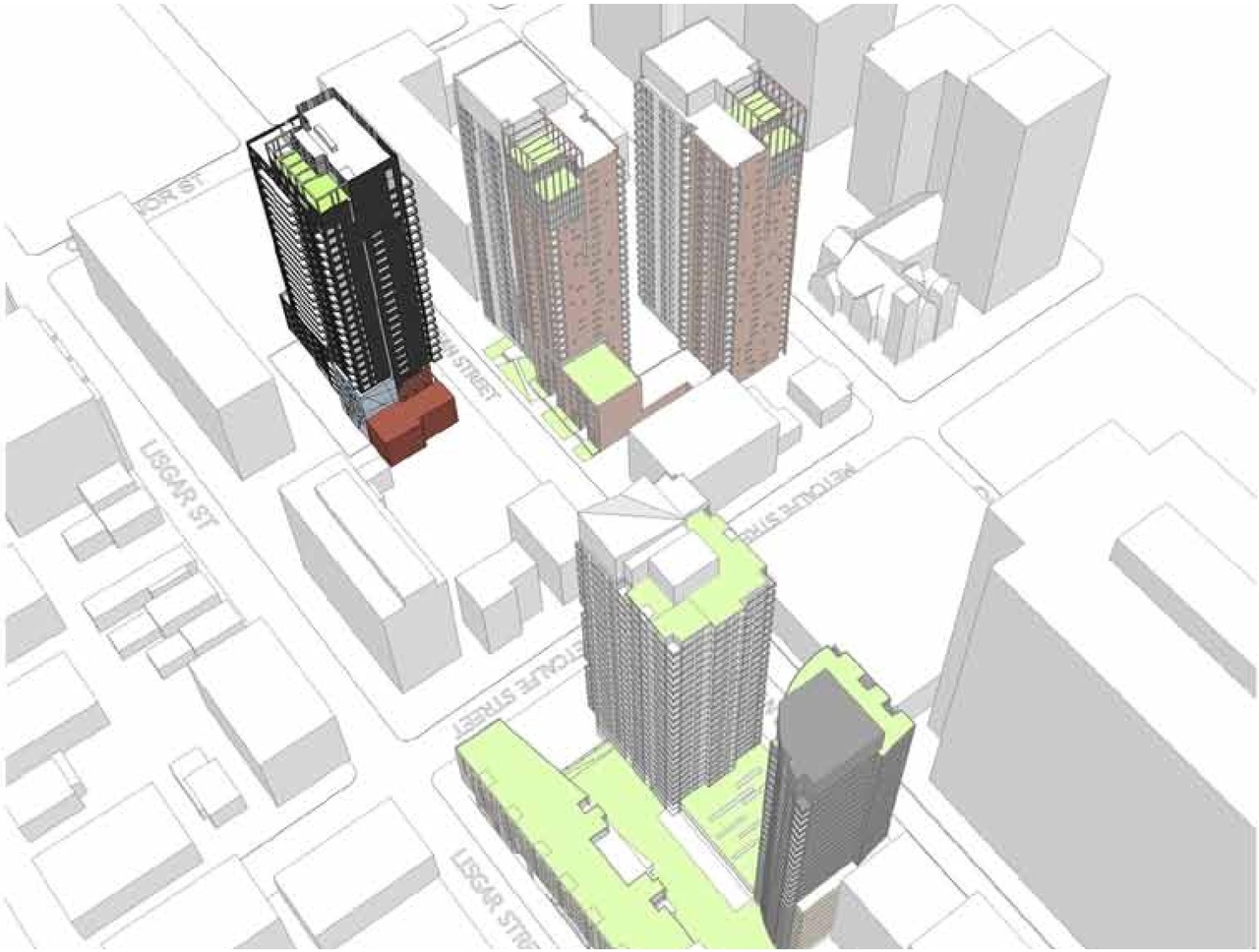 Rendering of building from page 18 of the file 'Urban Design Brief D07-12-11-0227'