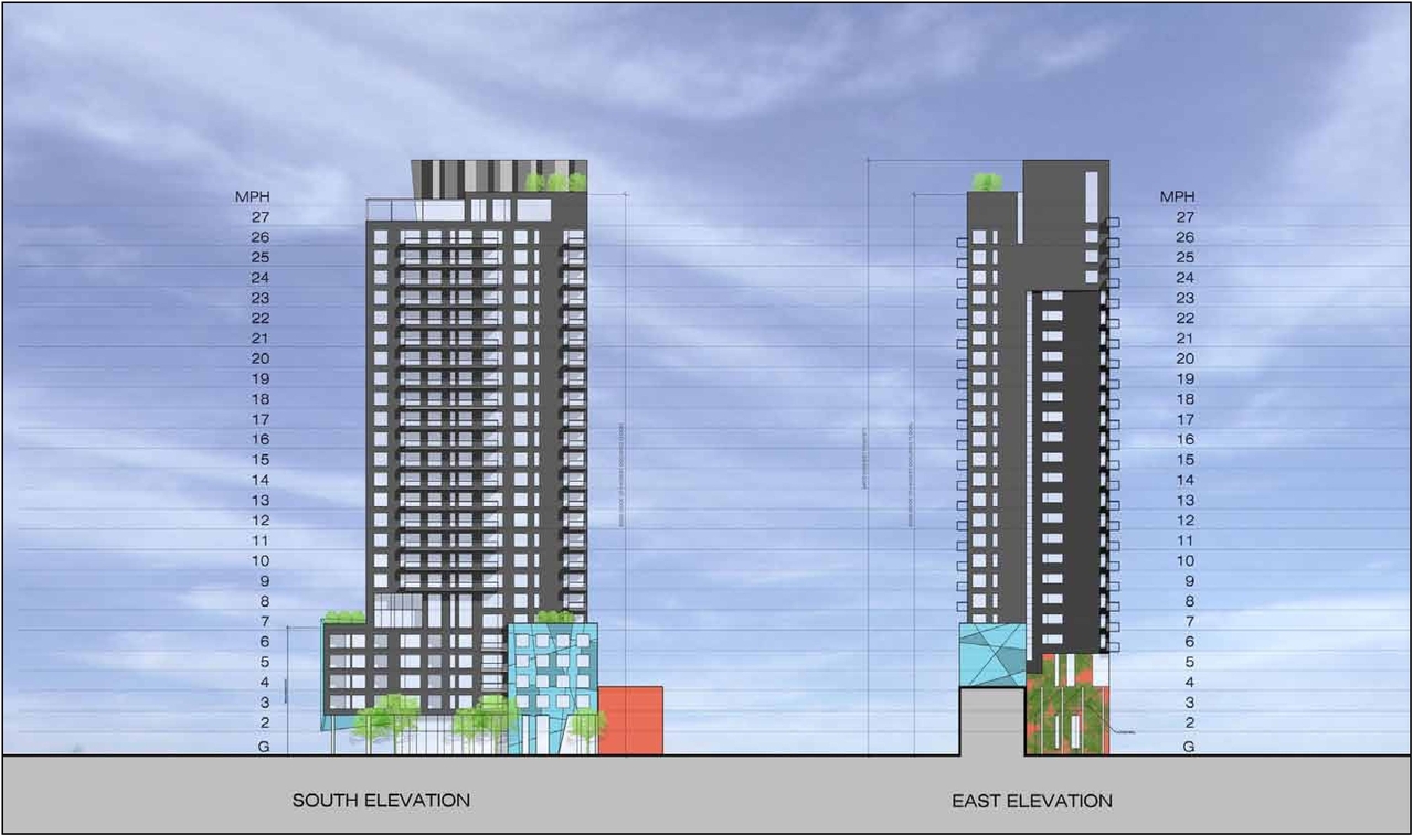 Rendering of building from page 19 of the file 'Urban Design Brief D07-12-11-0227'