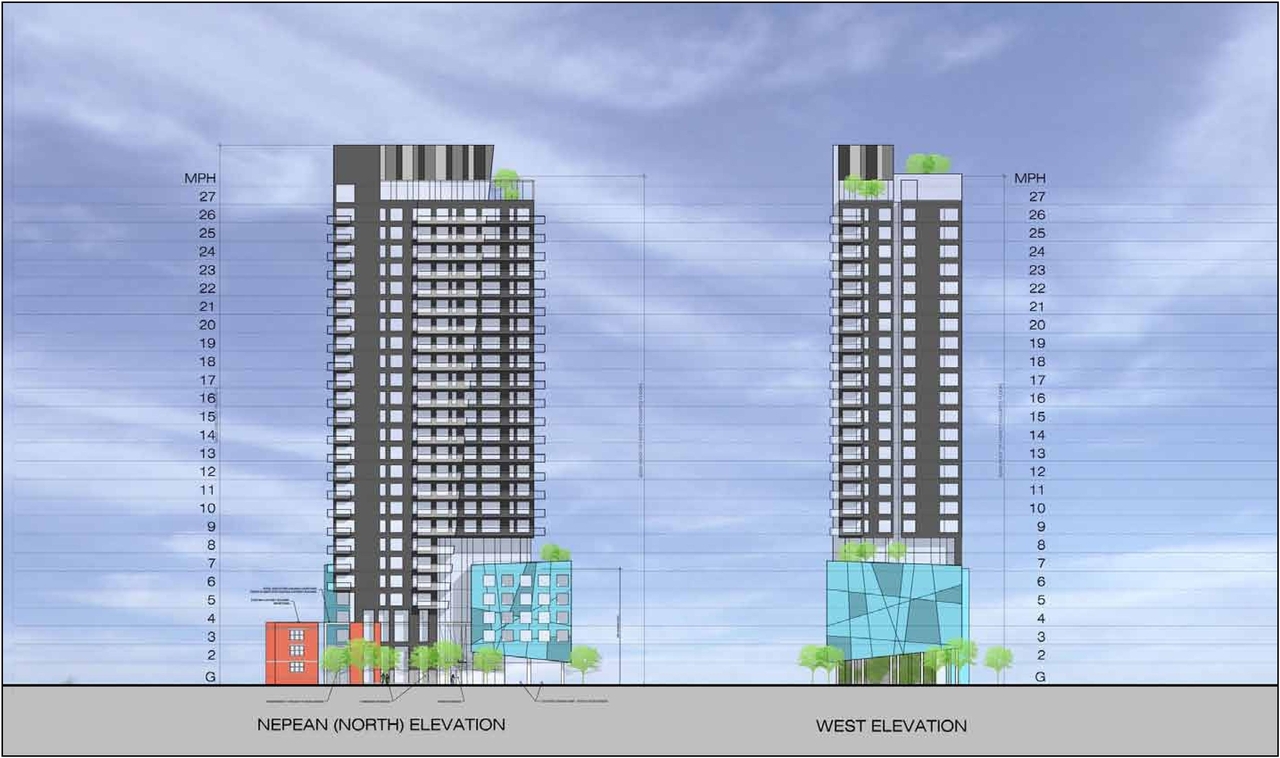 Rendering of building from page 20 of the file 'Urban Design Brief D07-12-11-0227'