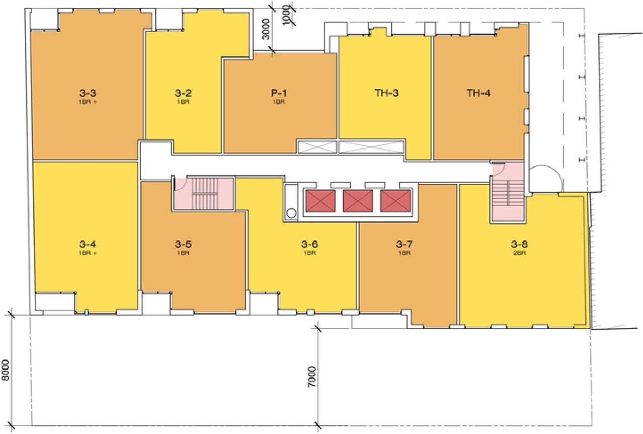 Floor plan for project from page 25 of the file 'Urban Design Brief D07-12-11-0227'