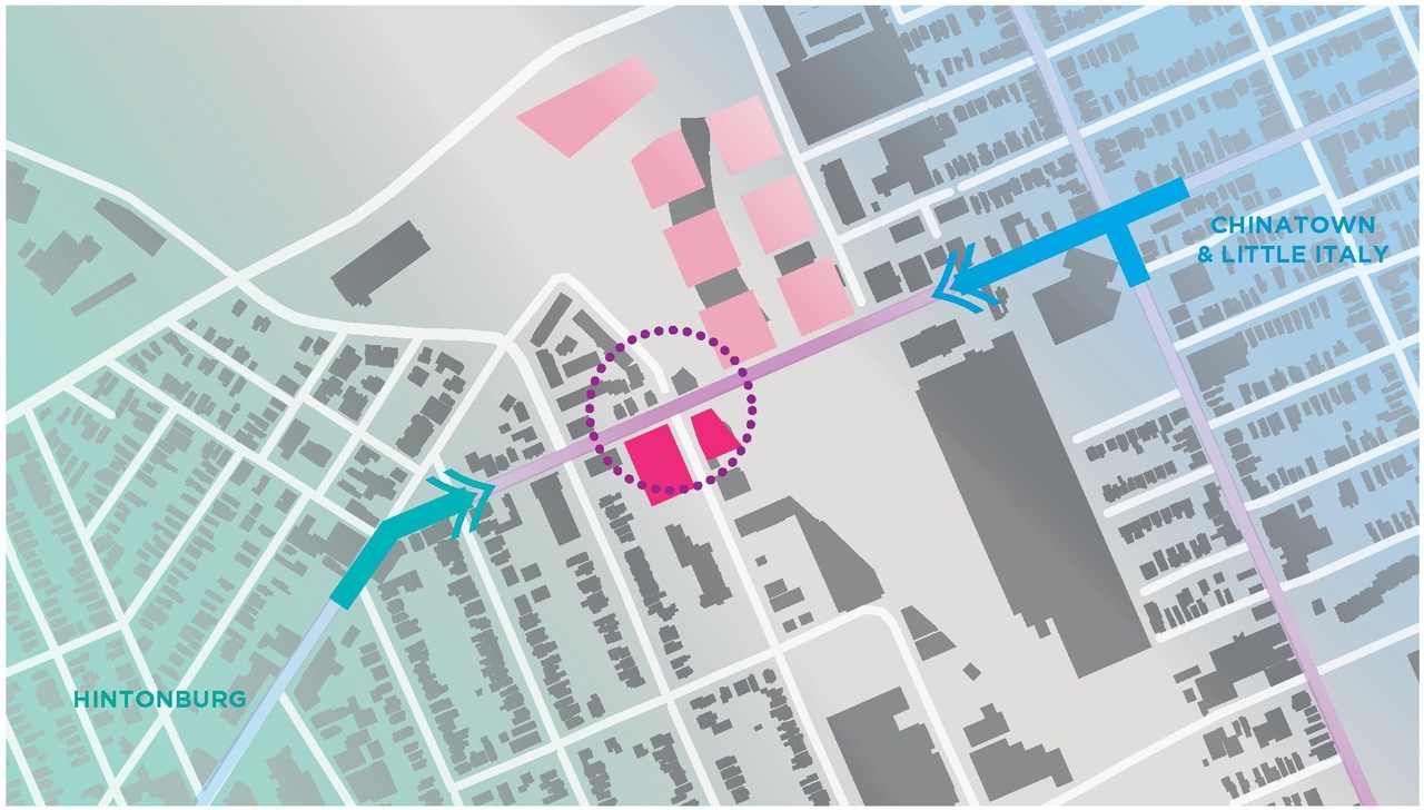 Construction site plan for project from page 9 of the file '1040 and 1050 Somerset Street West Urban Design Brief1'
