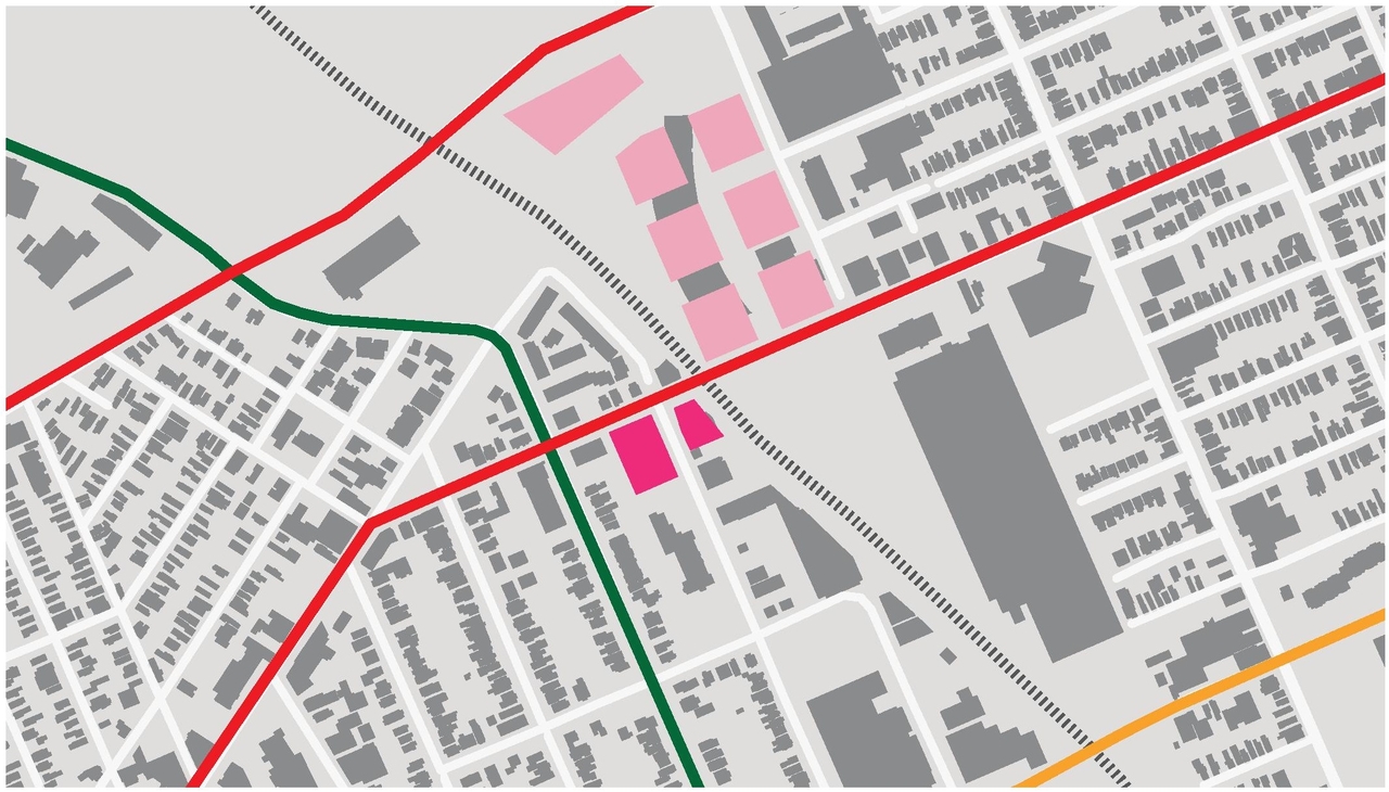 Construction site plan for project from page 10 of the file '1040 and 1050 Somerset Street West Urban Design Brief1'