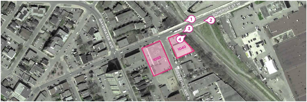 Construction site plan for project from page 17 of the file '1040 and 1050 Somerset Street West Urban Design Brief1'