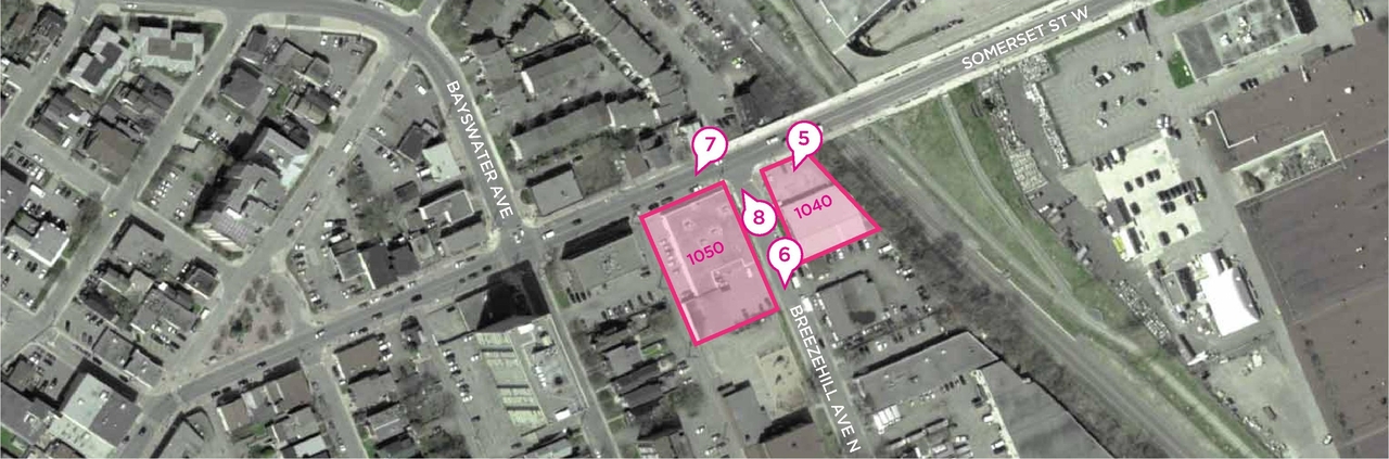 Construction site plan for project from page 18 of the file '1040 and 1050 Somerset Street West Urban Design Brief1'