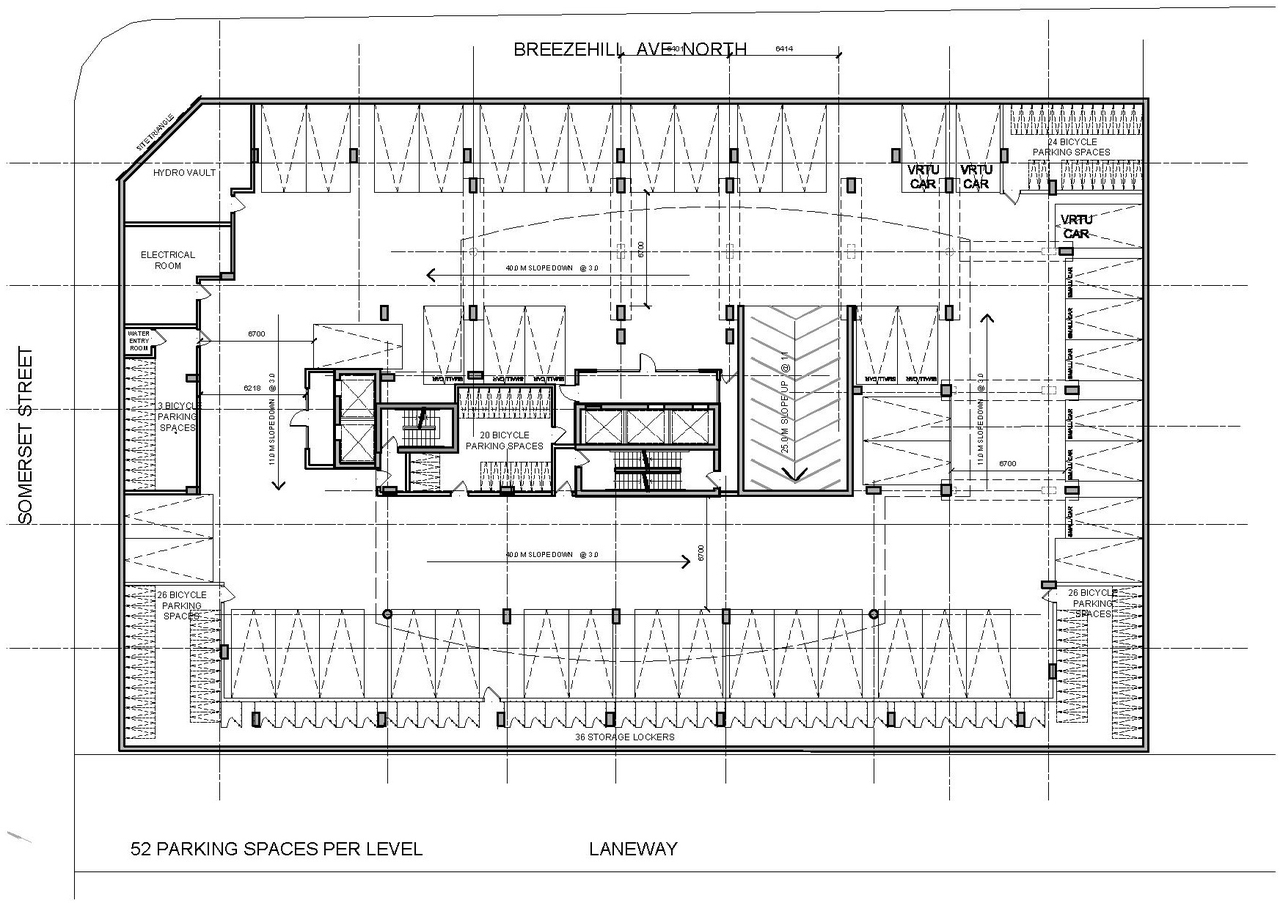 Floor plan for project from page 24 of the file '1040 and 1050 Somerset Street West Urban Design Brief1'