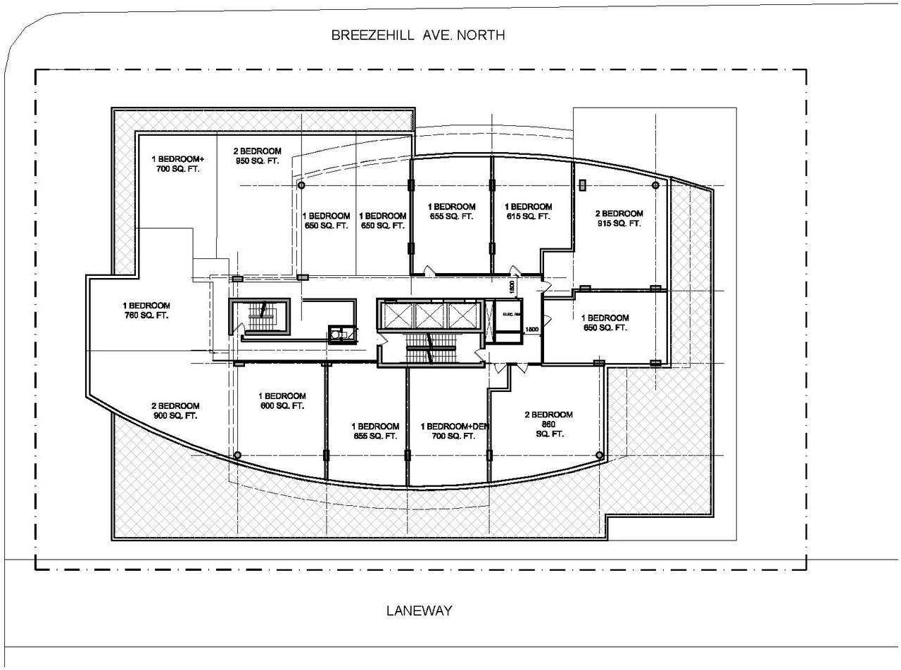 Floor plan for project from page 25 of the file '1040 and 1050 Somerset Street West Urban Design Brief1'