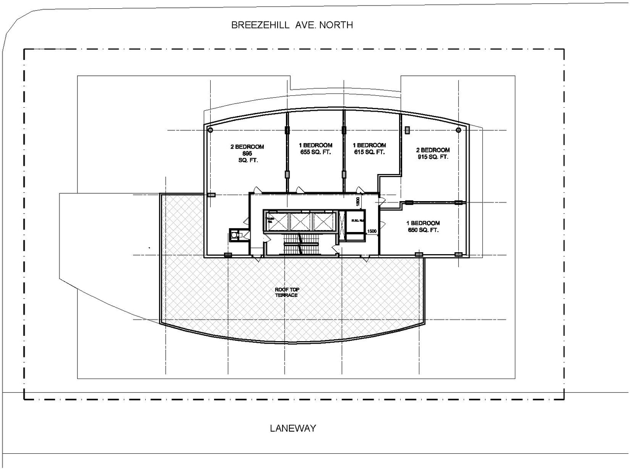 Floor plan for project from page 26 of the file '1040 and 1050 Somerset Street West Urban Design Brief1'
