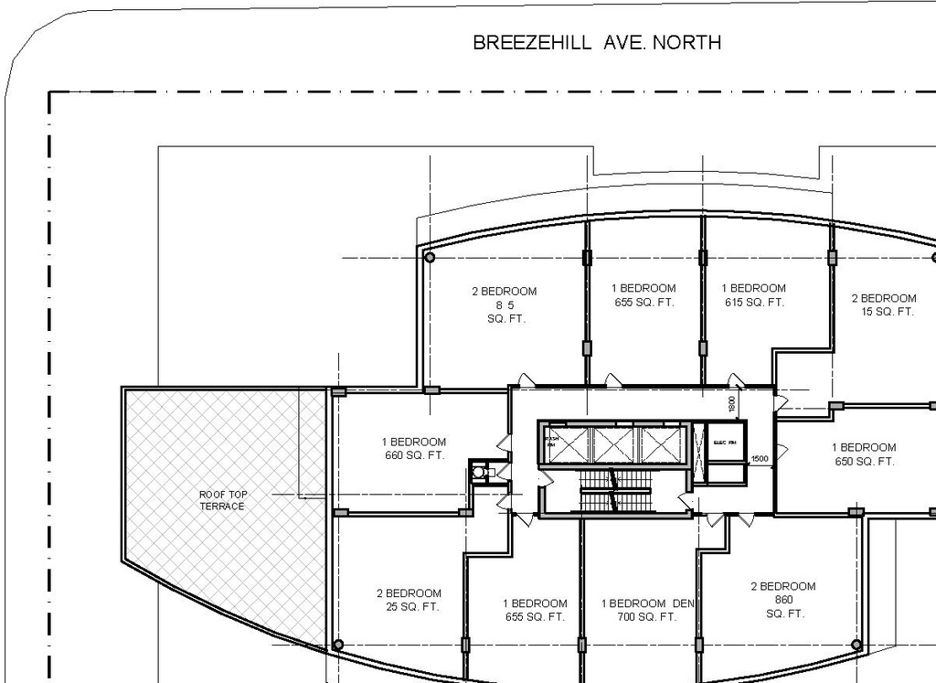 Floor plan for project from page 26 of the file '1040 and 1050 Somerset Street West Urban Design Brief1'