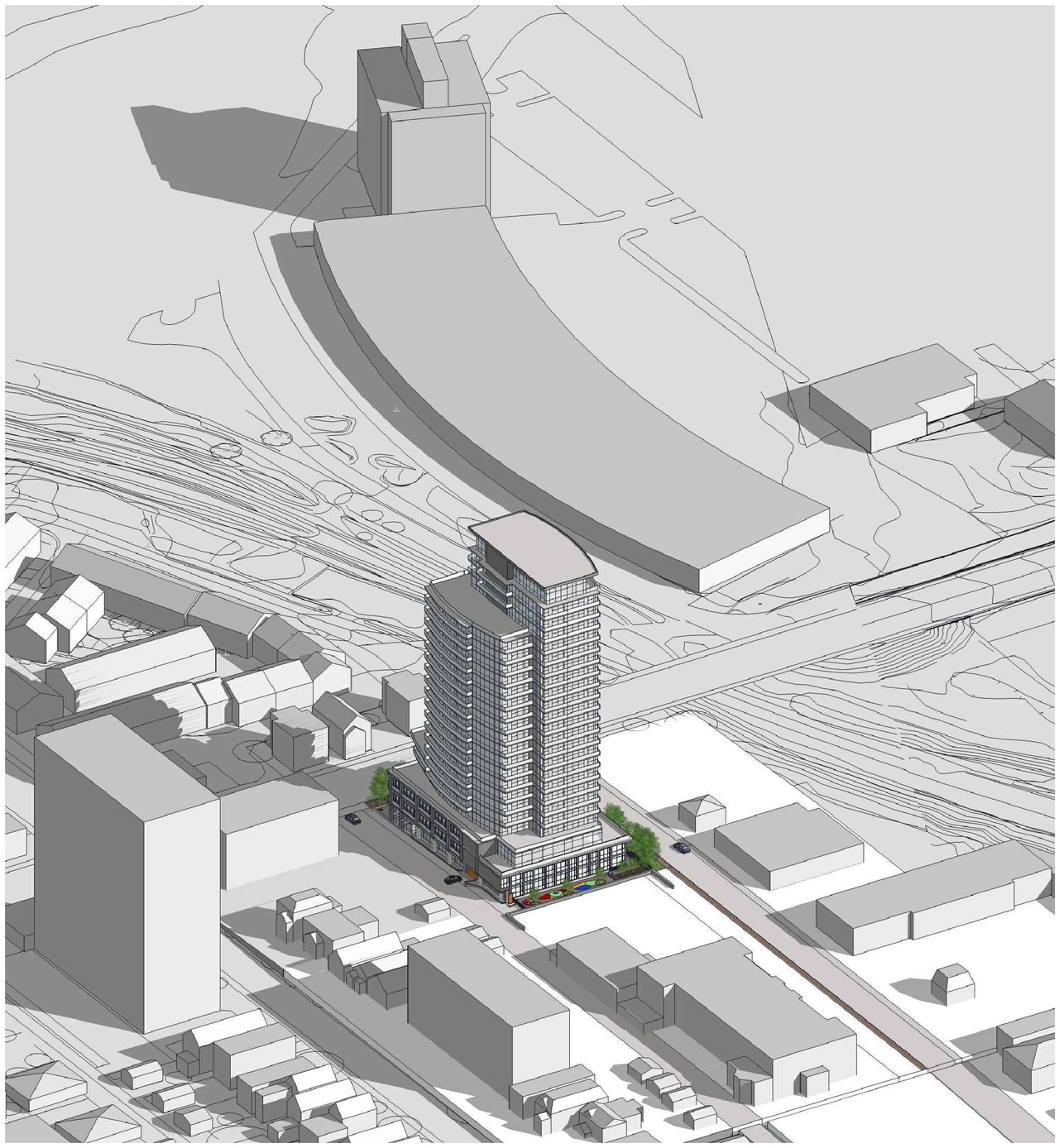 Rendering of building from page 30 of the file '1040 and 1050 Somerset Street West Urban Design Brief1'