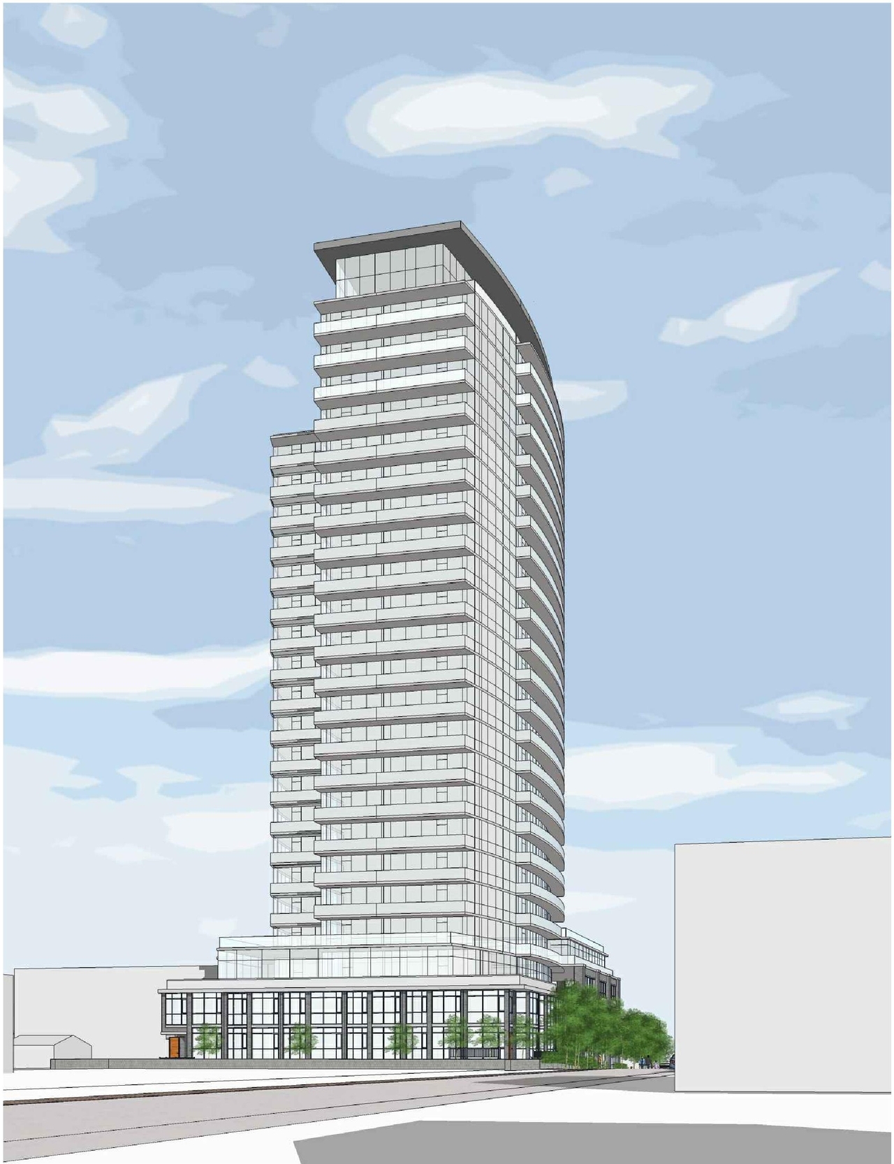 Rendering of building from page 34 of the file '1040 and 1050 Somerset Street West Urban Design Brief1'