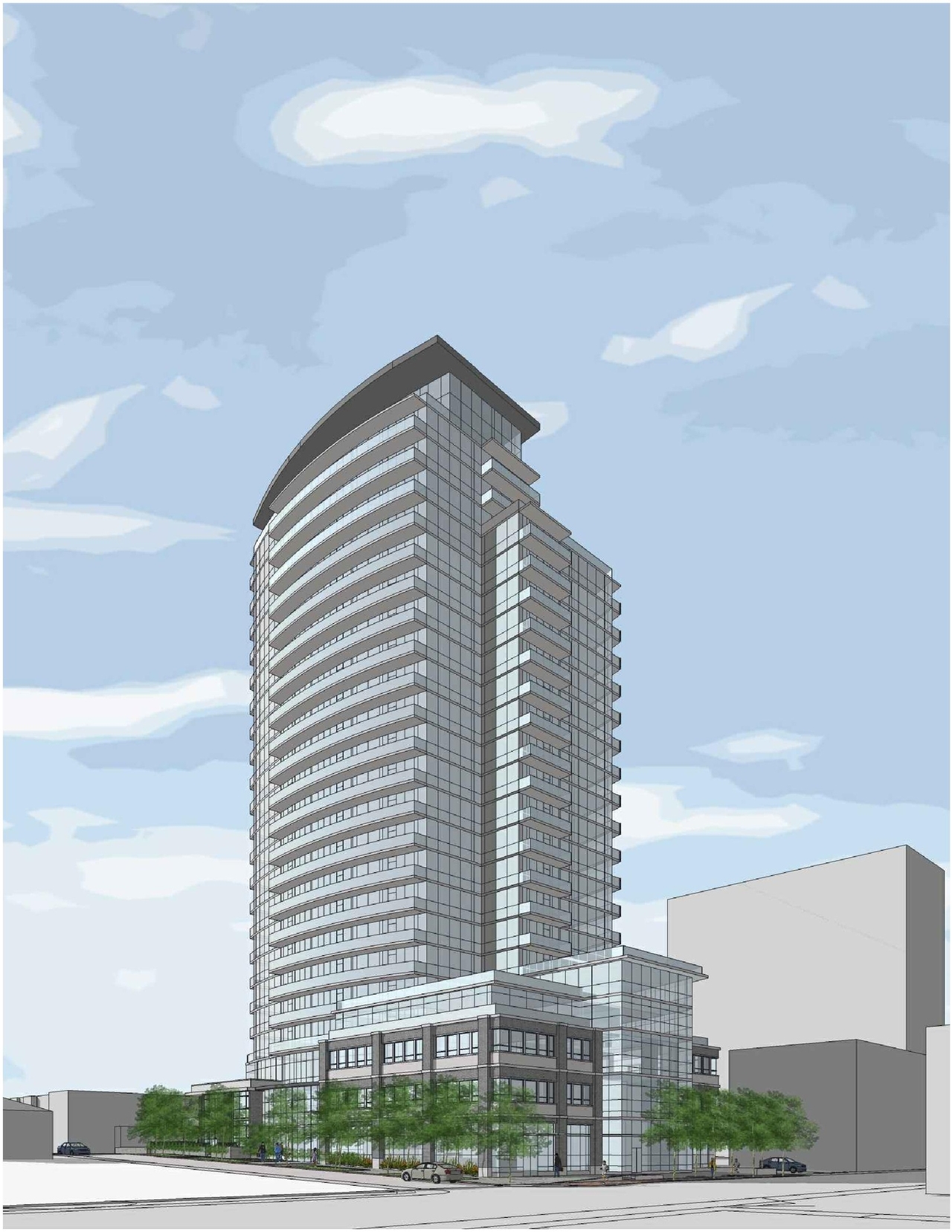Rendering of building from page 34 of the file '1040 and 1050 Somerset Street West Urban Design Brief1'